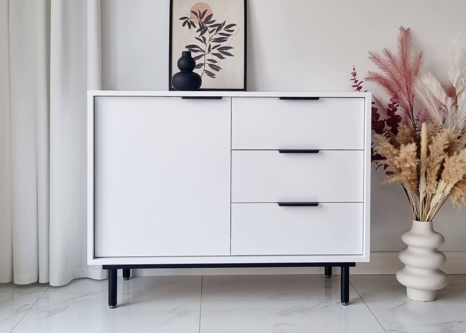 Chest of drawers Cala 104cm - White
