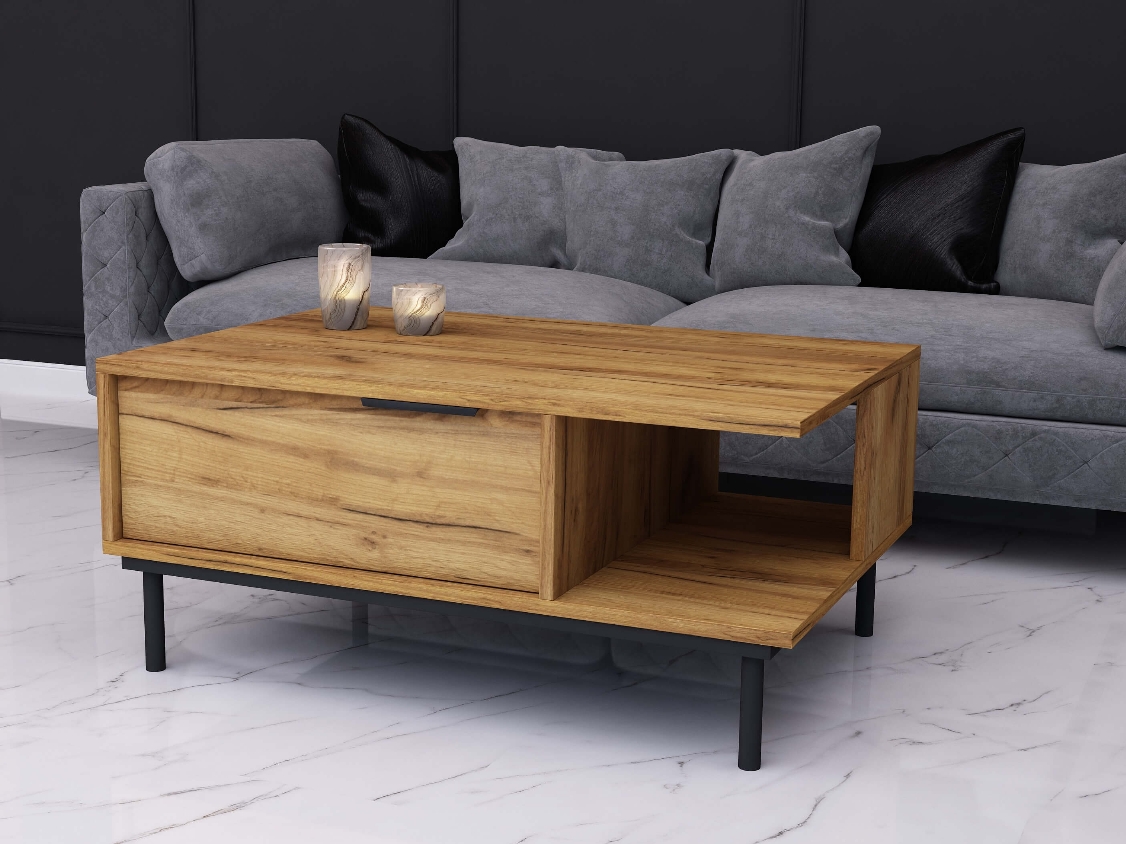 Coffee table Cala 90cm - Oak